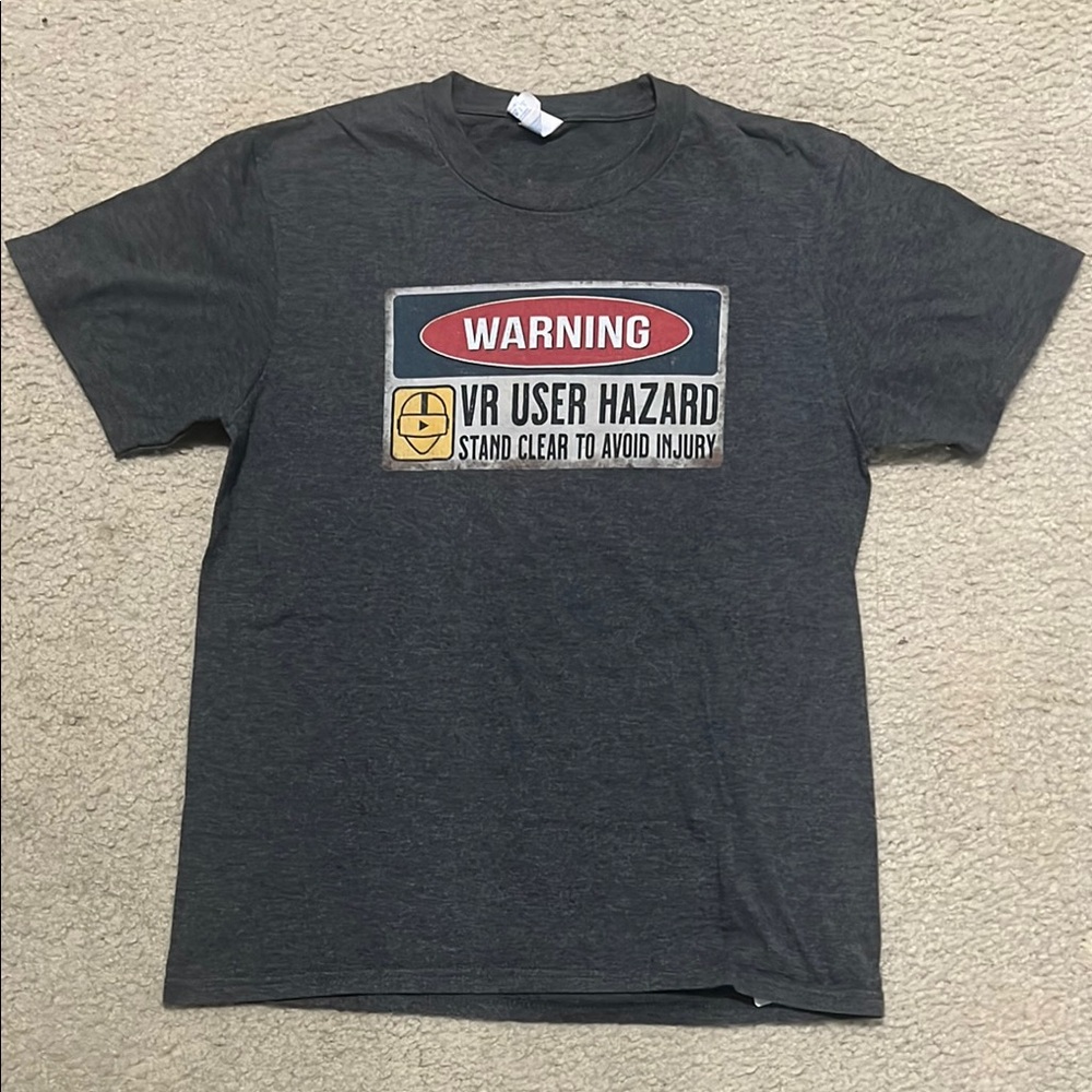 Charcoal Gray Short Sleeve Tee with Bold Graphic